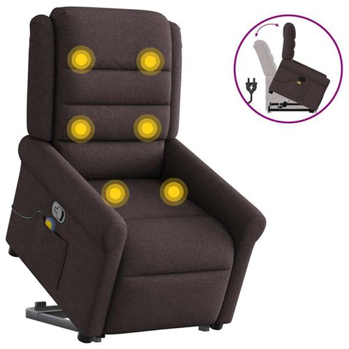Non Communiqué Marron Vidaxl Fauteuil De Massage, Relaxation Tissu Foncé