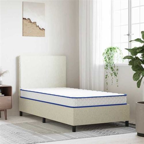 Matelas mousse 100x200 cm vidaxl accueil ferme soutien mi-ferme epaisseur 17 cm 5 zones housse de matelas