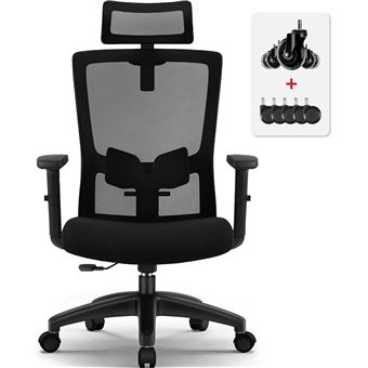 Chaise De Bureau Ergonomique, Fauteuil De Bureauu Mobile Avec Roulettes