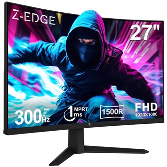 Ecran Pc Gamer Z-EDGE UG27S Incurvé 27" 300Hz, 1ms MPRT, FreeSync, FHD, 1500R VA, 4000:1 - 1