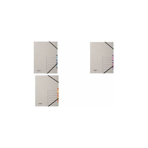 Non Communiqué Gris/Orange Pagna Trieur 'Easy Grey', A4, 7 Compartiments,