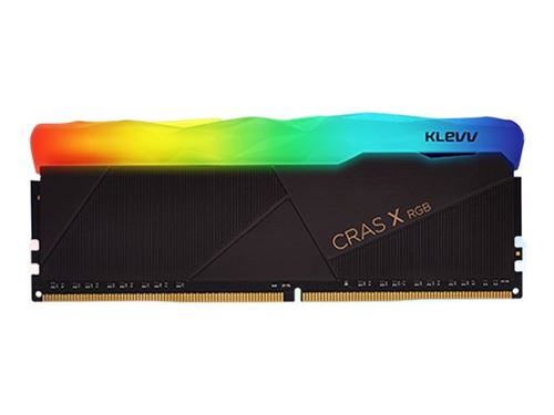 Klevv CRAS X RGB - DDR4 - kit - 16 Go: 2 x 8 Go - DIMM 288 broches - 3600 MHz / PC4-28800 - CL18 - 1.35 V - mémoire sans tampon - non ECC
