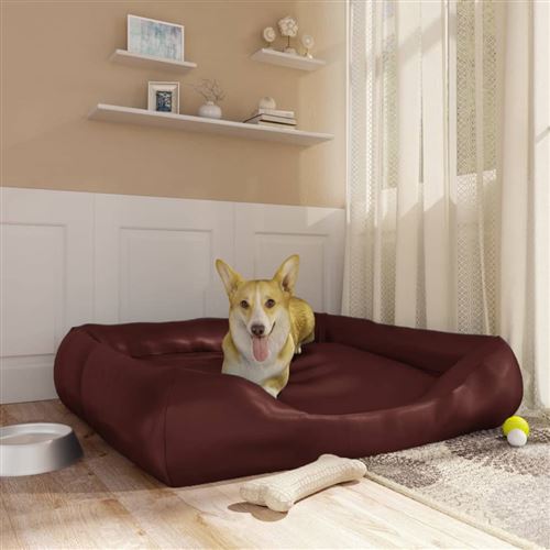 Meilleurs prix pour vidaXL Lit pour chien Marron 120x100x27 cm Similicuir