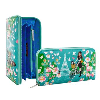 Pylones Portafoglio Travel Parisienne - Tessuto Spalmato 19x11 Cm - Multicolore - 3