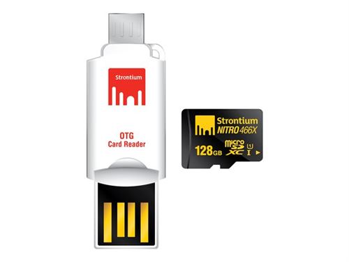 Strontium NITRO - Carte mémoire flash - 128 Go - UHS Class 1 / Class10 - 466x - microSDXC UHS-I