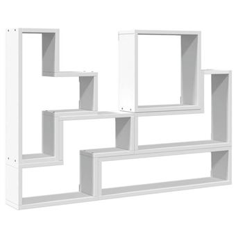 Étagères Cube Murales 4 Pièces Chêne - Rangement Design Pour Salon Et Chambre