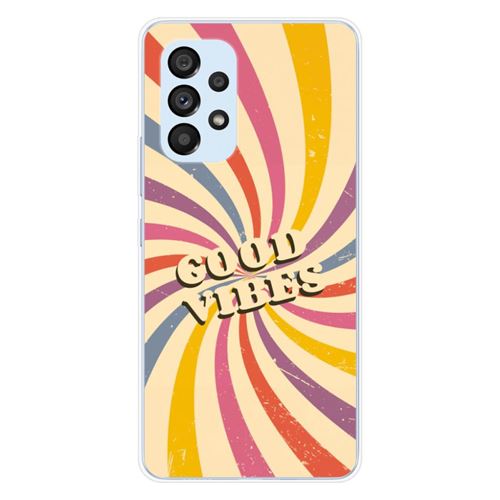 Coque en silicone imprimée compatible Samsung Galaxy A53 5G Good vibes