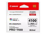 Canon PFI-4100 PGY - 80 ml - gris photosensible - original - boîte de suspension - réservoir d'encre - pour imagePROGRAF PRO-1100