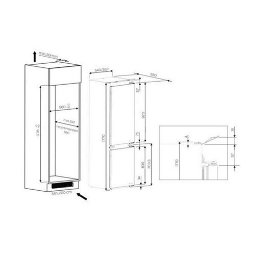 WHIRLPOOL ART65021 - Réfrigérateur congélateur bas encastrable