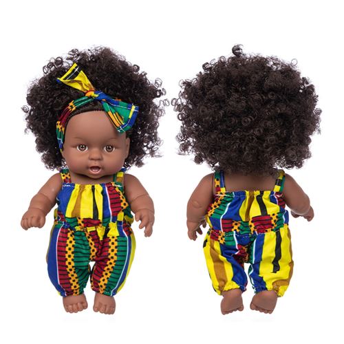 Poupée bébé noire africaine 35CM-Multicolore