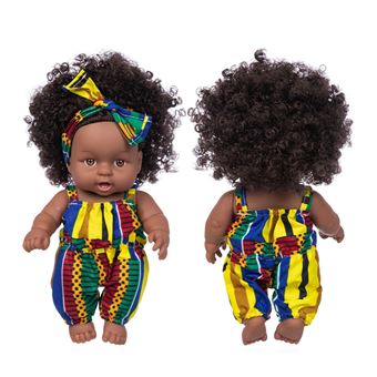 Poupée Noire Africaine 20cm pour enfants C - Multicolore - Poupée