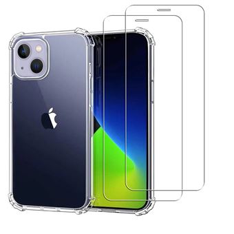 Coque pour iPhone 13 Mini antichoc transparente + 2 vitres - Evetane® - 1