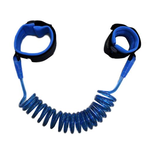Laisse élastique de sécurité enfant (attachable au poignet) 2m - Bleu