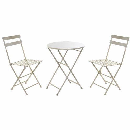Ensemble Table avec 2 Chaises DKD Home Decor Métal 80 cm 60 x 60 x 70 cm