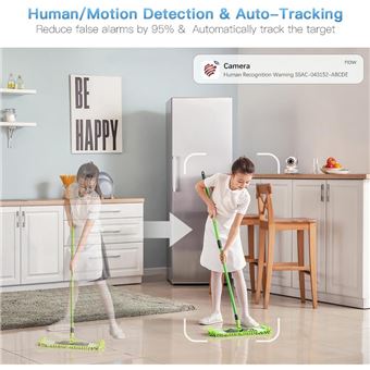 Caméra Surveillance WiFi Ctronics Intérieur/Extérieur – 3MP, 360°, Vision Nocturne