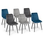 Lot de 6 chaise id market interieur non pliable H. 45 cm en metal bleu