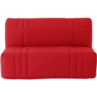 Banquette BZ DREAM - Tissu 100% Coton rouge - Couchage 140 x 190 cm - Classique - Moelleux - 1