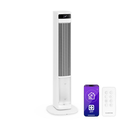 Klarstein Mistral Ventilateur Rafraîchiseur d'air connecté 365 m³/h 4L 35 m² 3 modes 36W Blanc