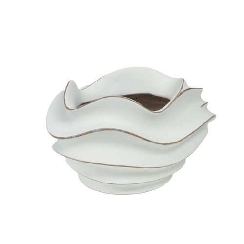 Non Communiqué Blanc Coupe Onde Petit Modèle - Amadeus - Résine