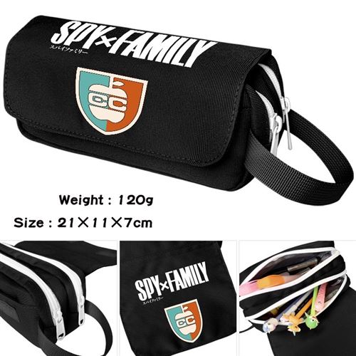 Trousse à crayon Spy x Family pour Garçon et Filles (PC5786) 21x11x7 cm Noir