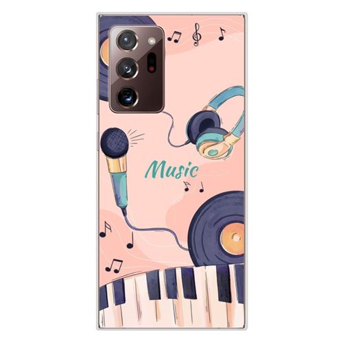 Coque en silicone imprimée compatible Samsung Galaxy Note 20 Ultra Accords en couleur