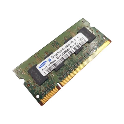 Barrette Mémoire 1Go Ram Ddr2 Samsung M470T2864Eh3-Cf7 So-Dimm Pc2-6400S