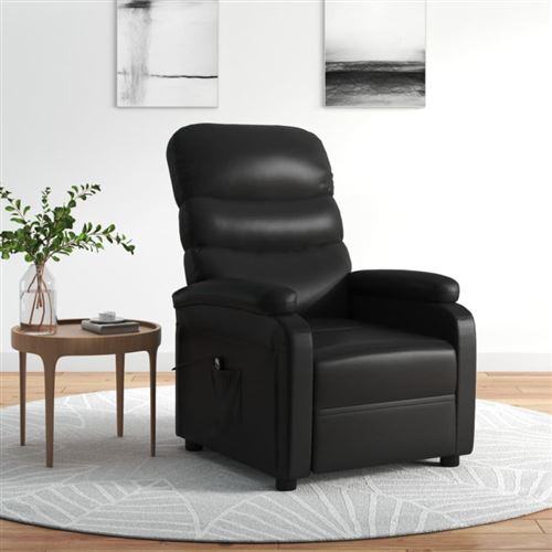 Non Communiqué Noir Fauteuil Inclinable Électrique Similicuir