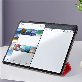 Housse Tablette Avizar Housse pour Samsung Galaxy Tab A9 Plus Clapet  Trifold Support video / clavier Mise en Veille Rouge