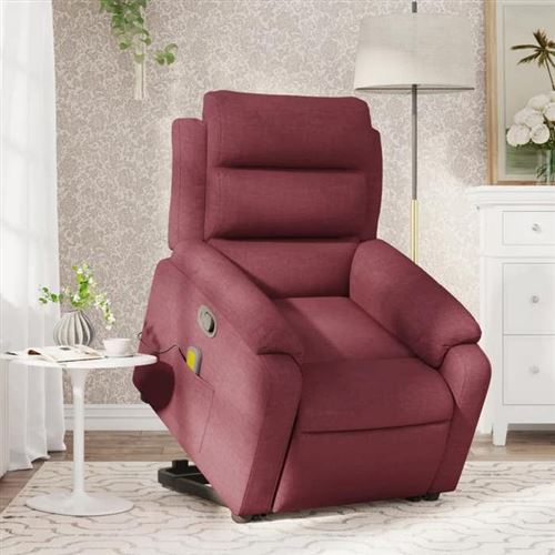Non Communiqué Rouge Vidaxl Fauteuil De Massage, Relaxation Tissu Bordeaux