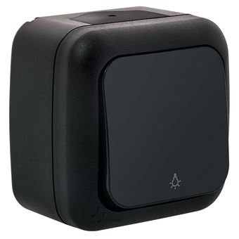 Interrupteur Poussoir Simple Viko Novella 92105503 - Noir - Neuf (voir état)