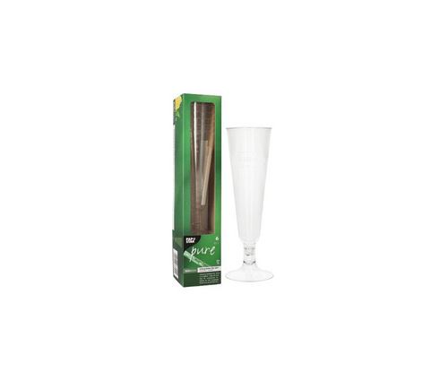 PAPSTAR Verre à champagne 'pure', en PLA, 0,1 l, transparent
