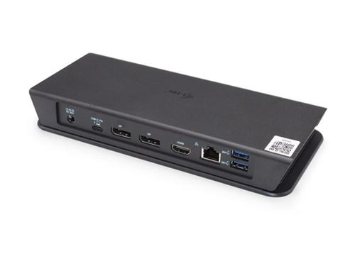i-Tec - Station d'accueil - USB-C / USB4 / Thunderbolt 3 / Thunderbolt 4 - HDMI, 2 x DP++ - GigE - 135 Watt - Italie