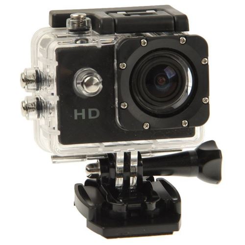 Yonis Argent Mini Caméra Sport Hd 720P Étanche 30M Écran 1.5' Photos Vidéo 140° Noir 64 Go