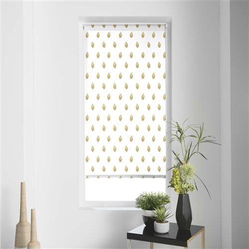 Store tamisant imp. metallique 60 x 90 cm polyester verdura Blanc