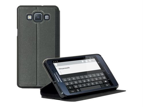 Mobilis C1 - Flip cover voor mobiele telefoon - antraciet - voor Samsung Galaxy A5