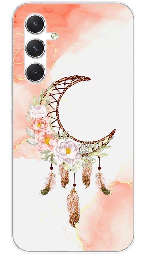 Coque en silicone imprimée compatible Samsung Galaxy A54 5G Dreamcatcher Lune