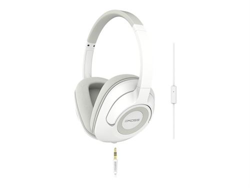Koss UR42iW - Koptelefoon met micro - over oor - met bekabeling - 3,5 mm-stekker - wit