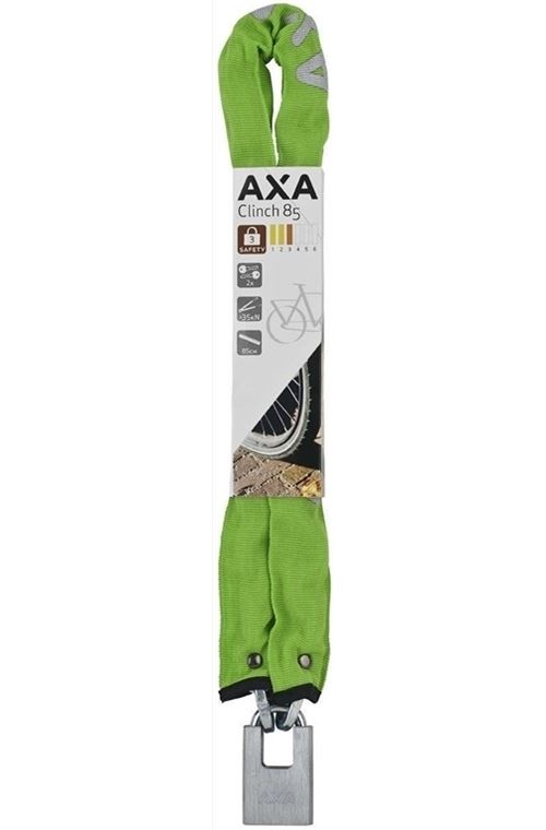 Antivol AXA Clinch + 85cm / ø6mm - vert (emballage de magasin)