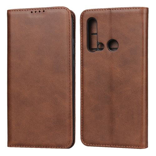 Etui en PU auto-absorbé avec support café pour votre Huawei Nova 5i/P20 lite (2019)