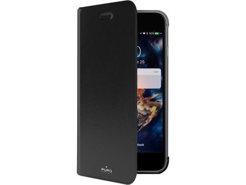 Puro Booklet Case Noir - Étui à rabat pour iPhone 7 Plus / iPhone 8 Plus