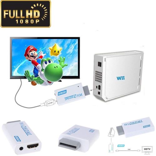 VSHOP® Wii vers HDMI Signal vidéo Convertisseur Adaptateur HD 1080p avec  Audio Sortie jack 3,5 mm pour Nintendo WII Wii HDMI TV projecteur -  Adaptateur et convertisseur - Achat & prix