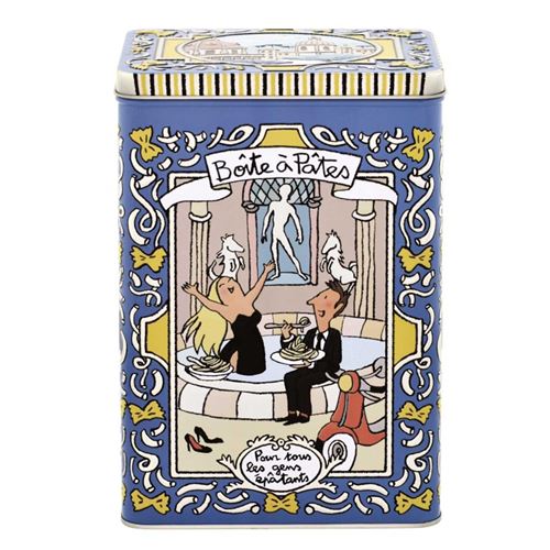 Derrière La Porte DLP : Boîte de Rangement à Pâtes - Dégustez - En Métal Embossé - Valérie Nylin