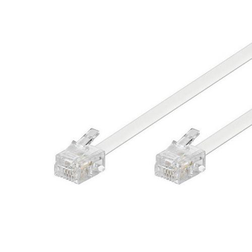 Câble de Connexion Téléphonique EDC RJ-11 2 m Blanc