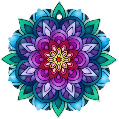 Sous plat en Céramique et Liège Mandala 18 cm