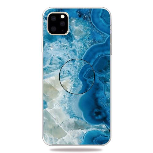 Coque en TPU motif de marbre souple bleu/blanc pour votre Apple iPhone XS Max (2019) 6.5 pouces