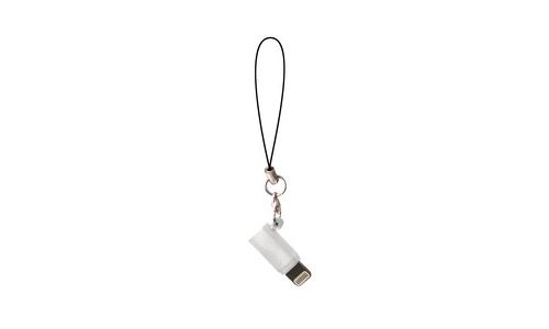 Adaptateur Micro Usb Vers Lightning Mfi Blanc Avec Attache