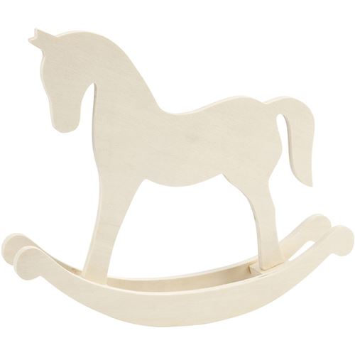 Creotime cheval à bascule en bois 30 x 24 cm contreplaqué chacun
