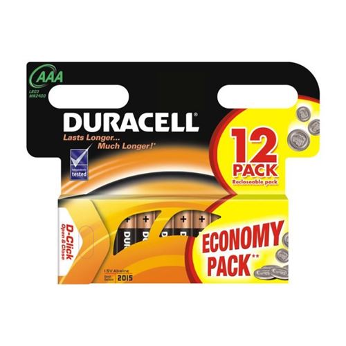Duracell Multicolore Pack De 12 Piles Plus Mn2400/Lr3 Micro Aa