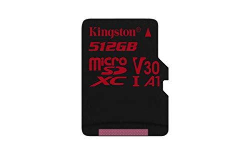 kingston - digital media product 512gb microsdxc cvreact100r/80w u3 uhs-i v30 a1 (sp w/o adapter) noir
