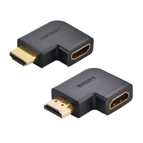 Lot de 2 Connecteur HDMI Coudé 90 et 270 Degrés Adaptateur Coude HDMI Mâle vers Femelle 4K 3D